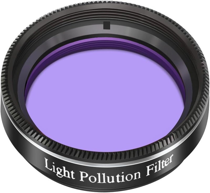 WEOOEN 1.25inch Light Pollution Filter for Telescope, Perfect for Viewing Moon and Planets, Metal Cell and Optical Glass - Image 1